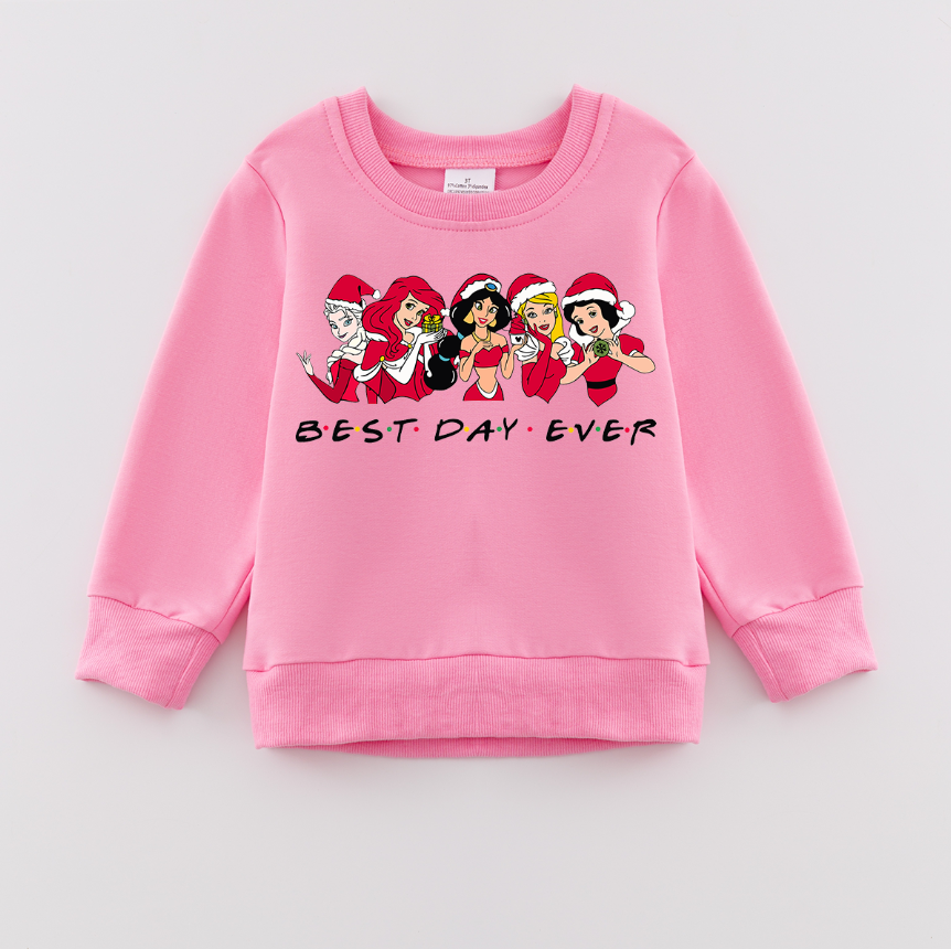 (Pre Order)Girls Christmas Print Sweatshirt