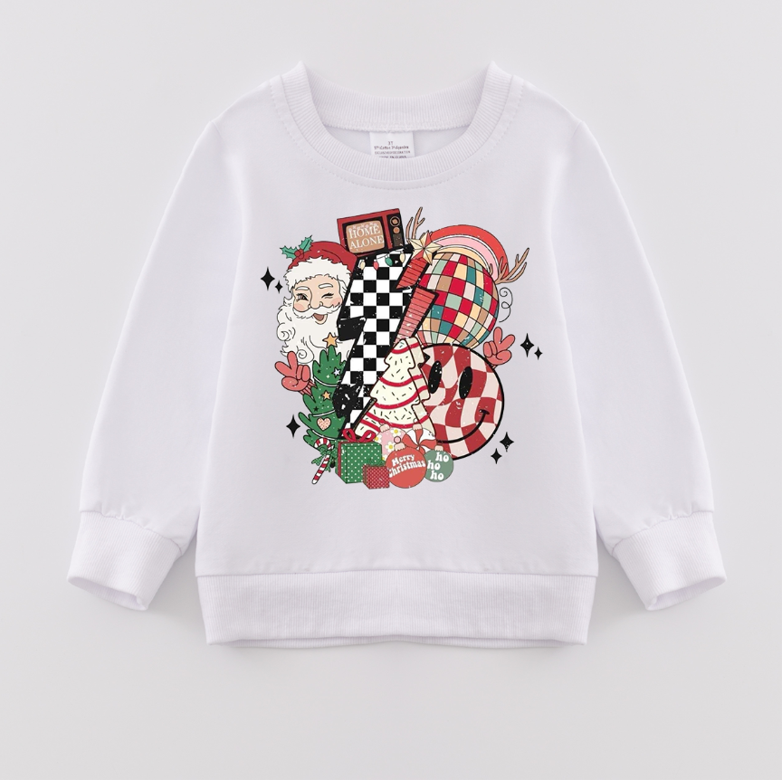(Pre Order)Girls Christmas Print Sweatshirt