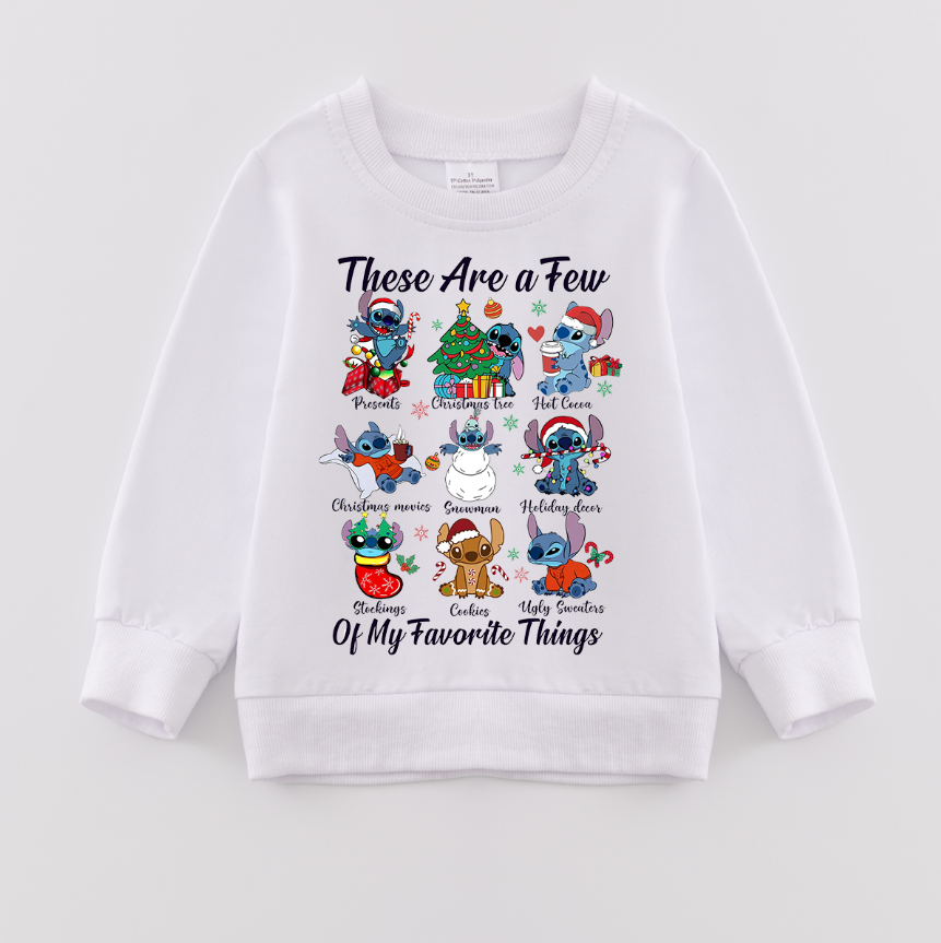 (Pre Order)Girls Christmas Print Sweatshirt
