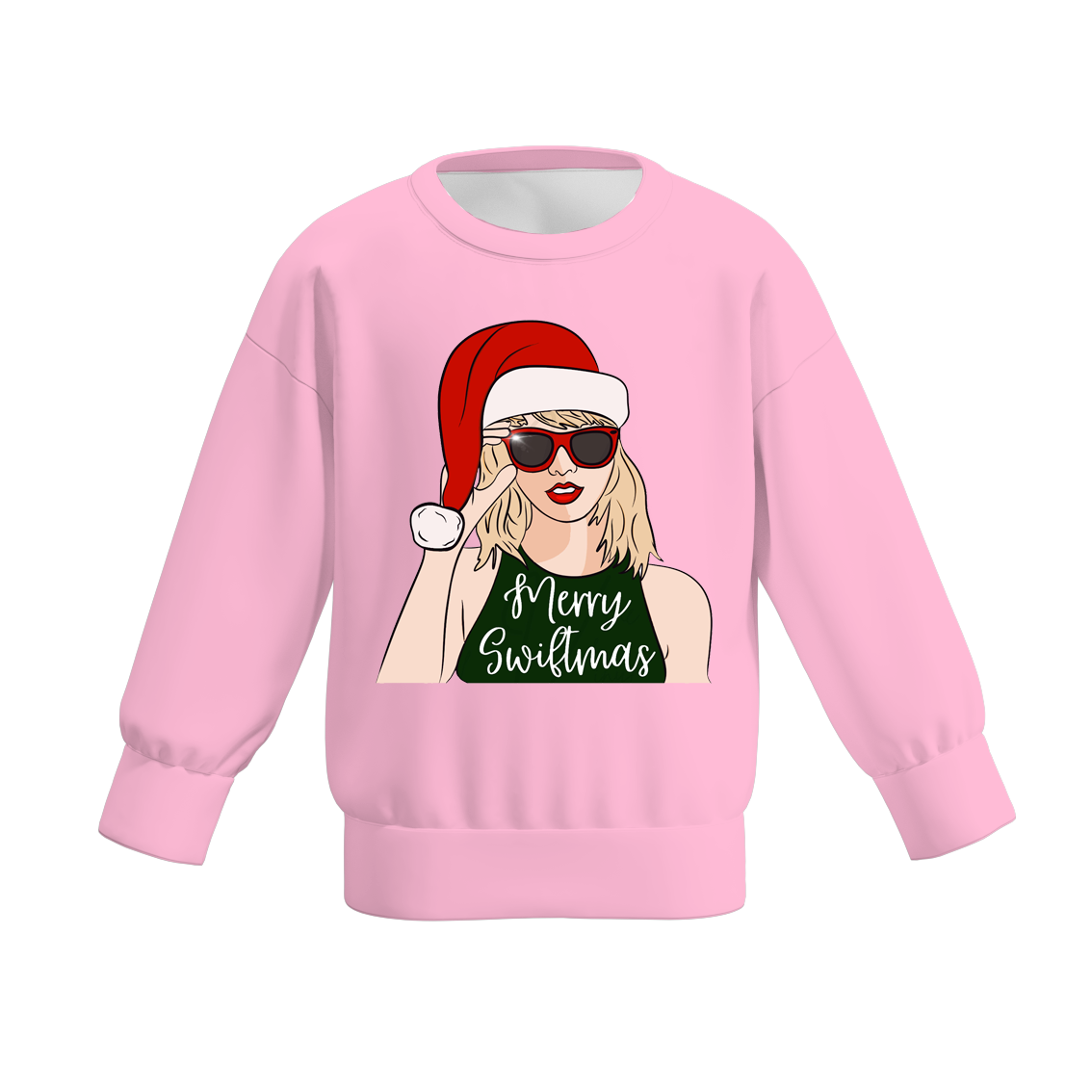 (Pre Order)Girls Christmas Cartoon Print Sweatshirt