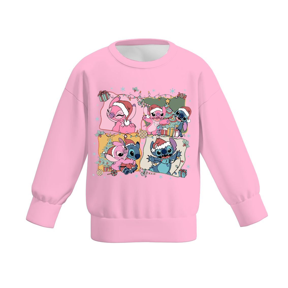 (Pre Order)Girls Christmas Cartoon Print Sweatshirt