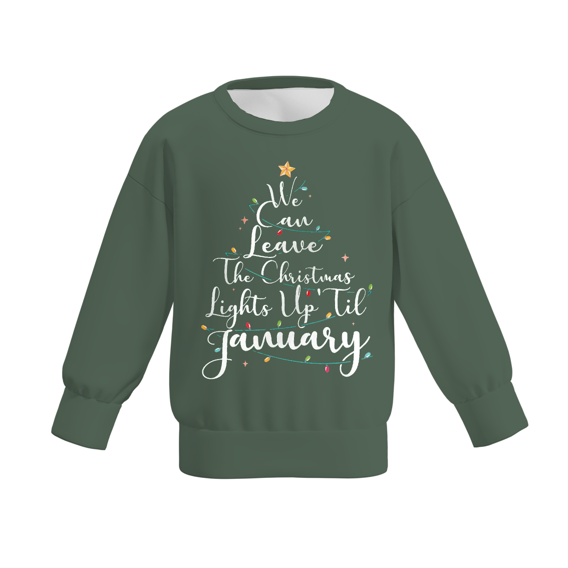 (Pre Order)Girls Christmas Cartoon Print Sweatshirt