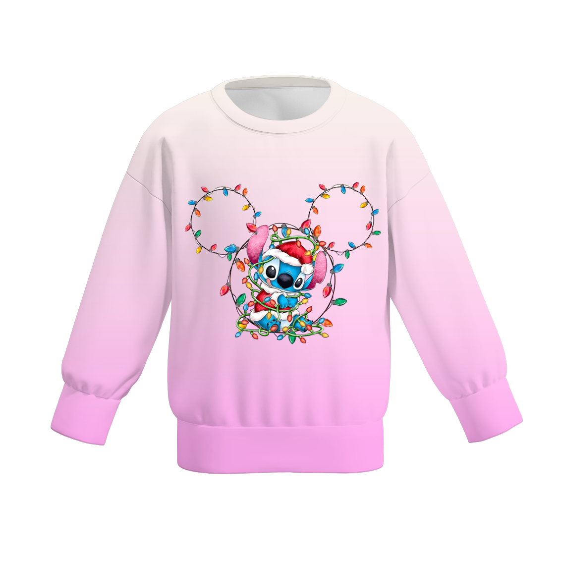 (Pre Order)Girls Christmas Cartoon Print Sweatshirt