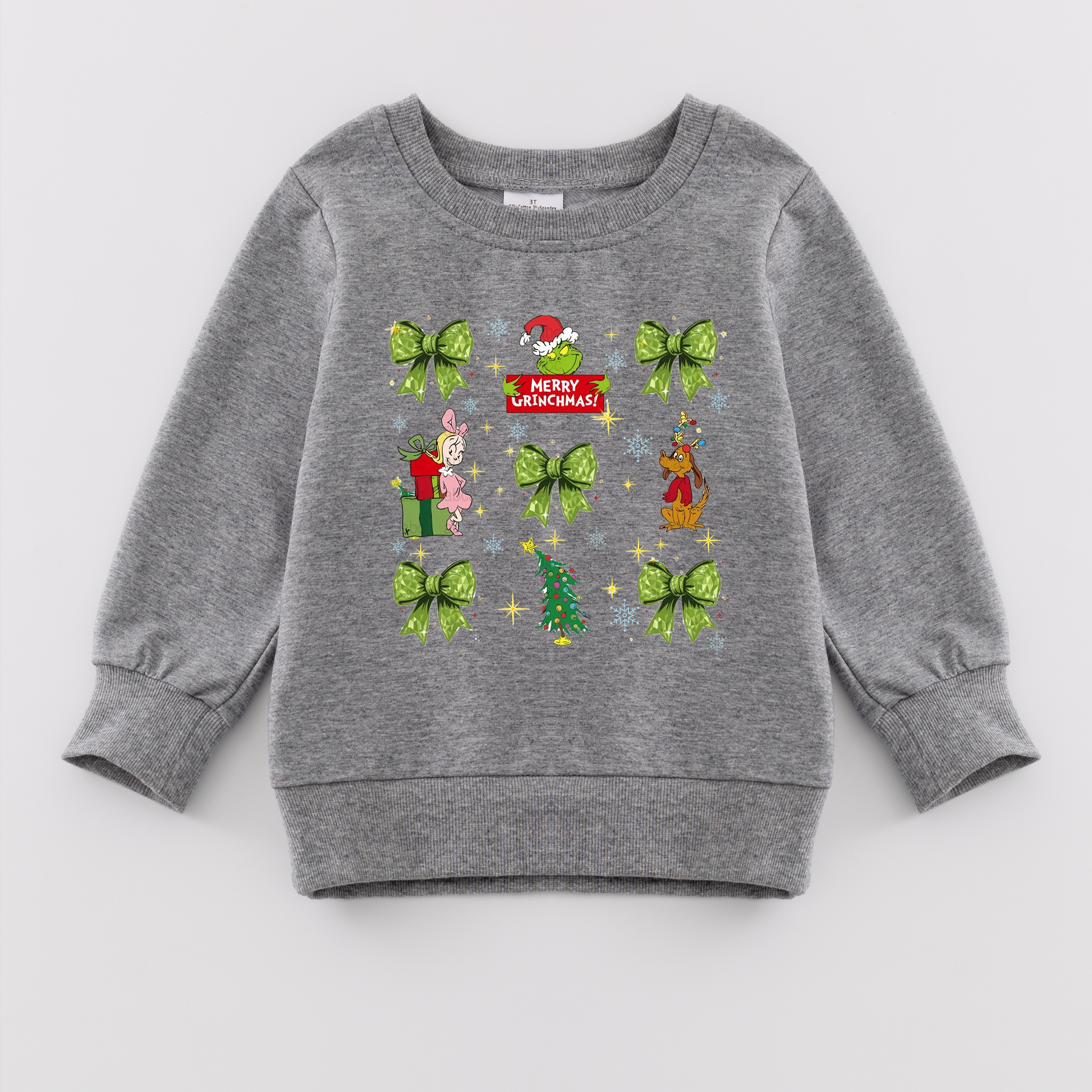 (Pre Order)Girls Christmas Print Sweatshirt