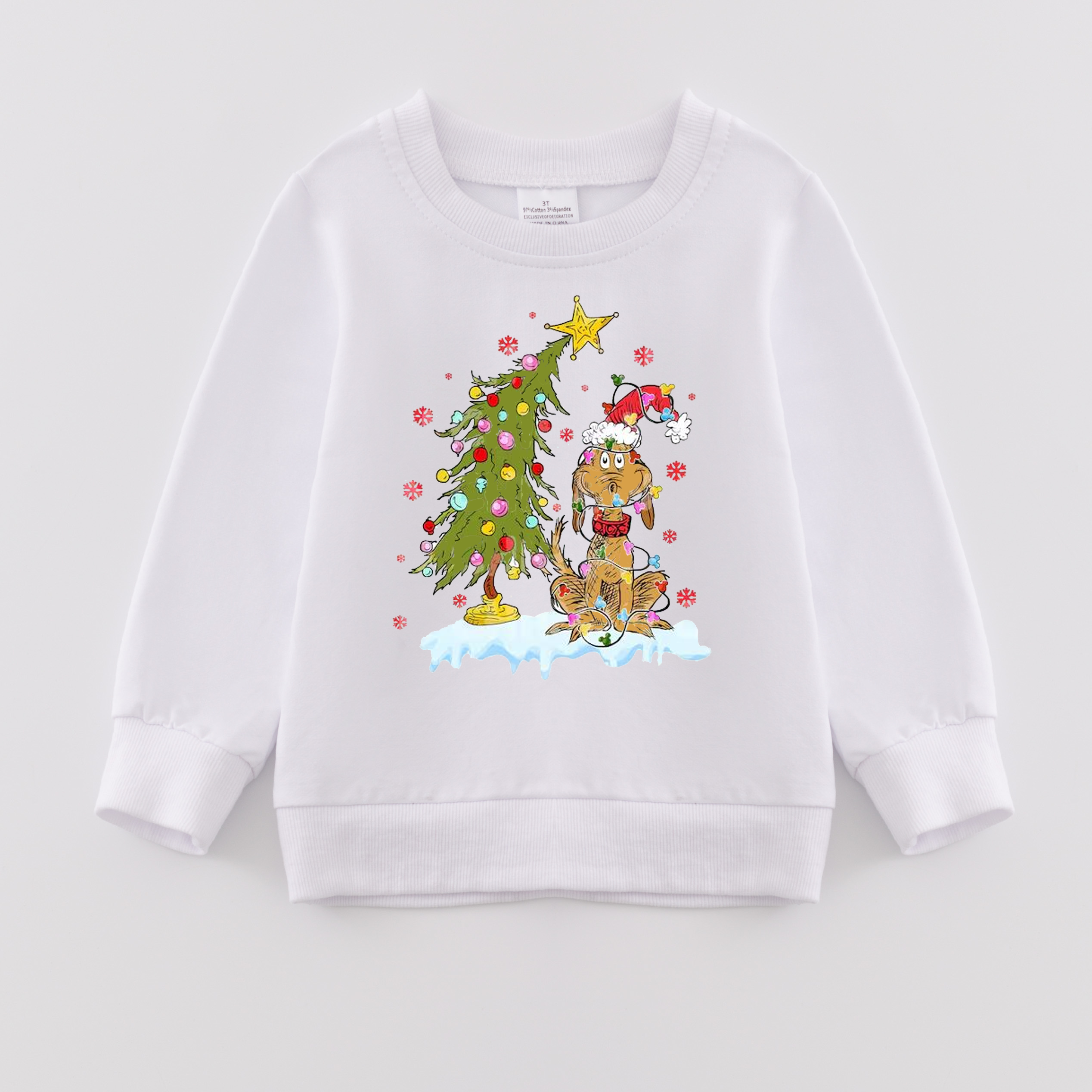 (Pre Order)Girls Christmas Print Sweatshirt