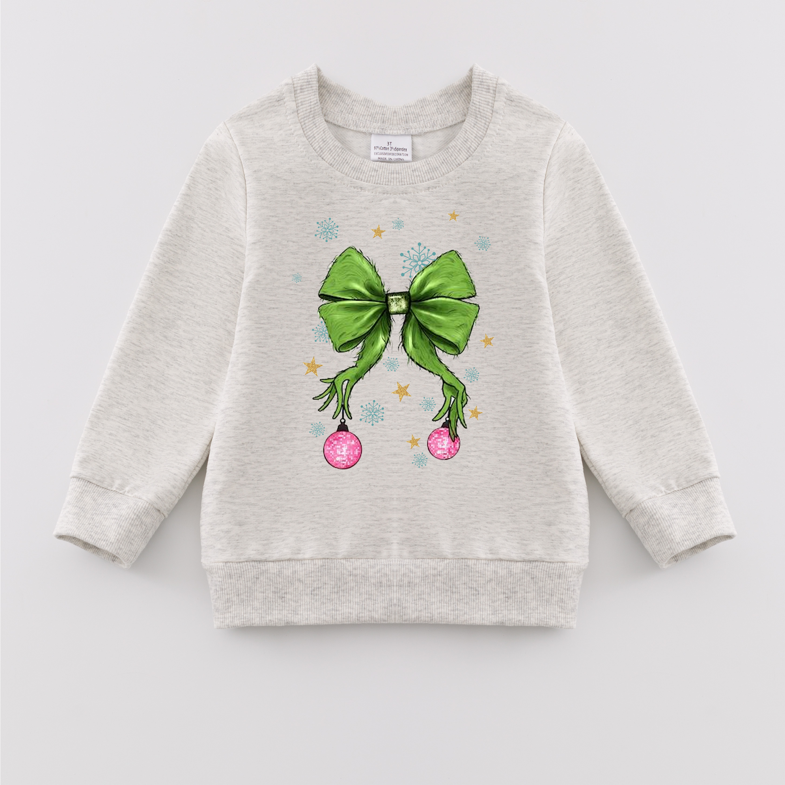 (Pre Order)Girls Christmas Print Sweatshirt