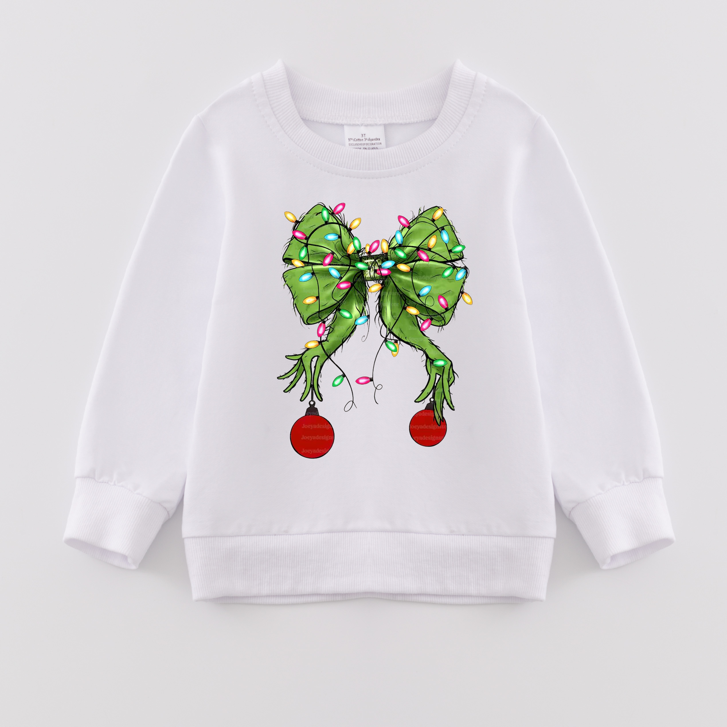 (Pre Order)Girls Christmas Print Sweatshirt