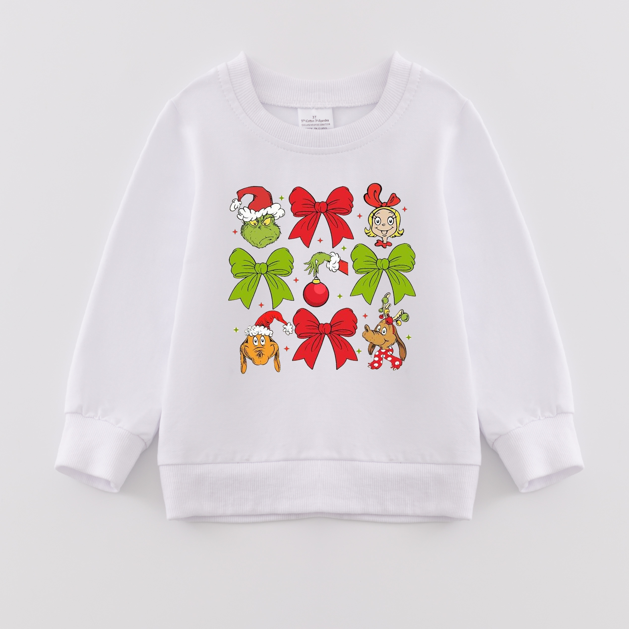 (Pre Order)Girls Christmas Print Sweatshirt