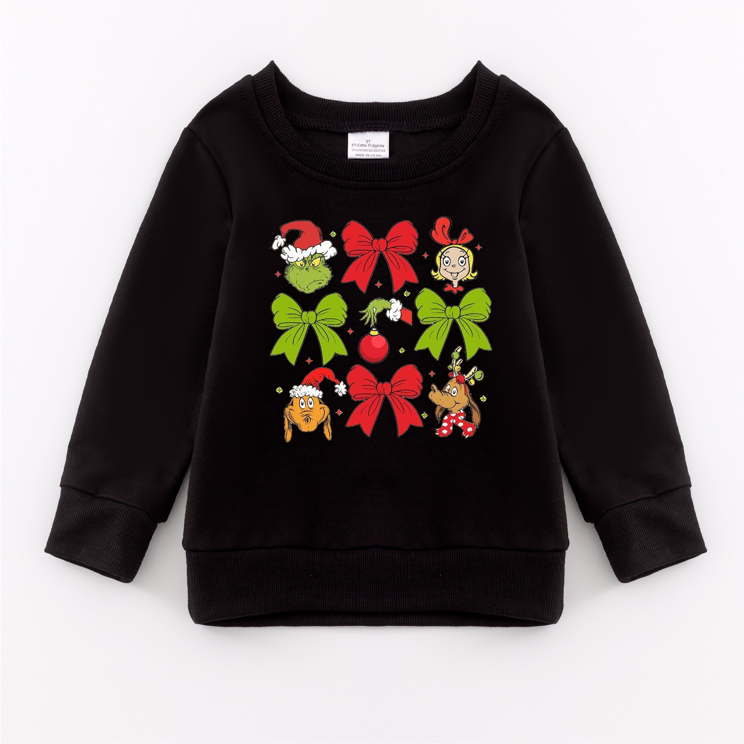 (Pre Order)Girls Christmas Print Sweatshirt