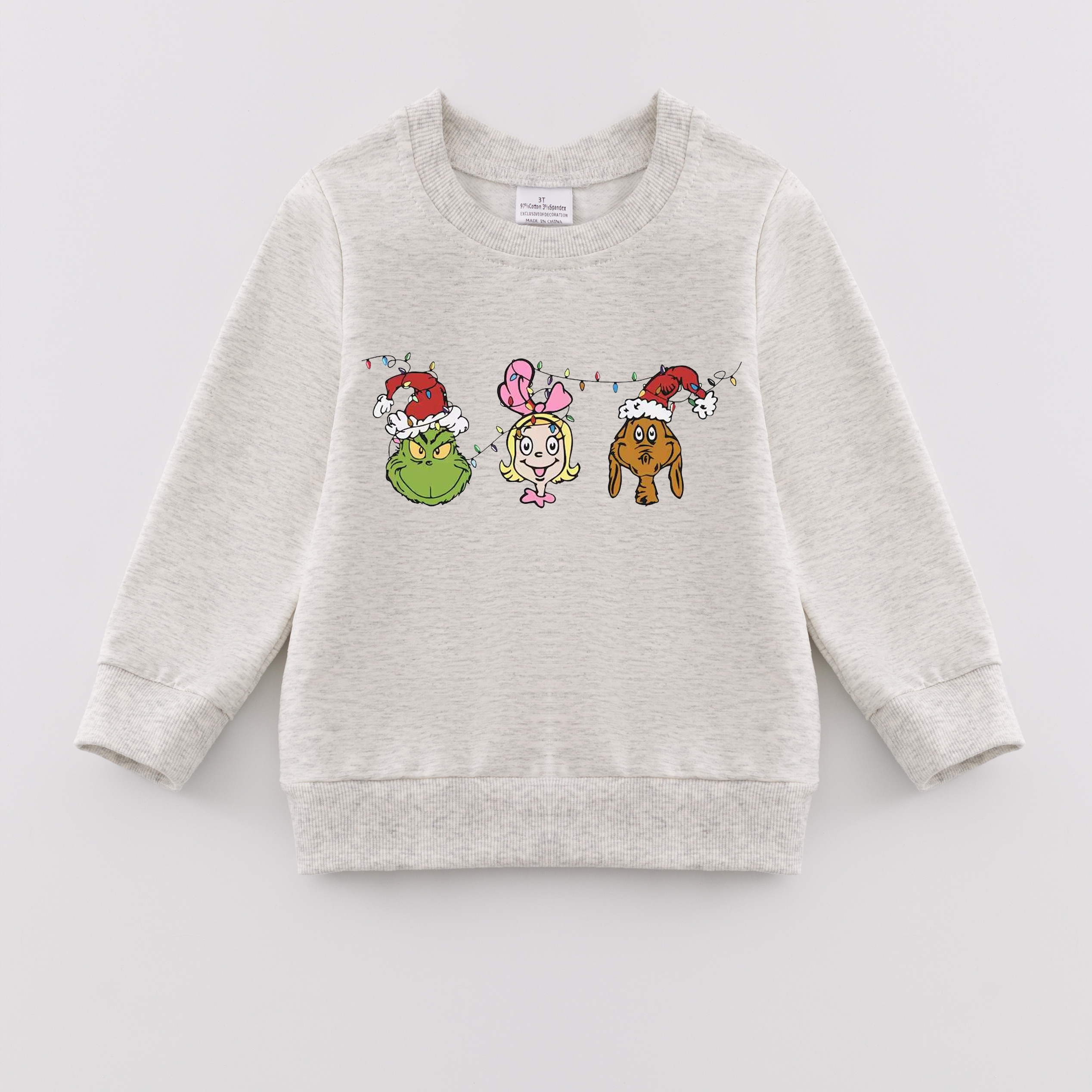 (Pre Order)Girls Christmas Print Sweatshirt