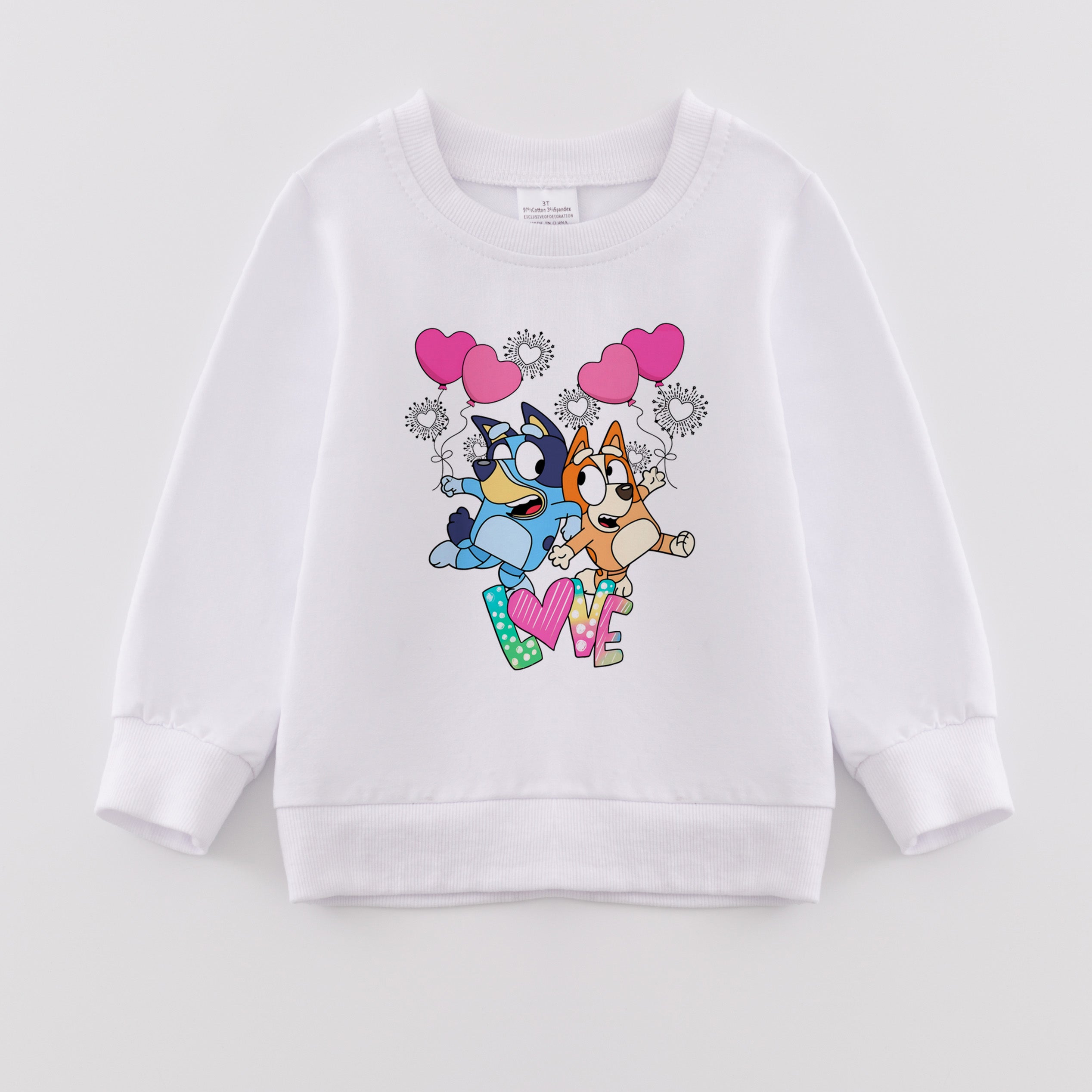 (Pre Order)Girls Fall Cartoon and TS Print Sweatshirt