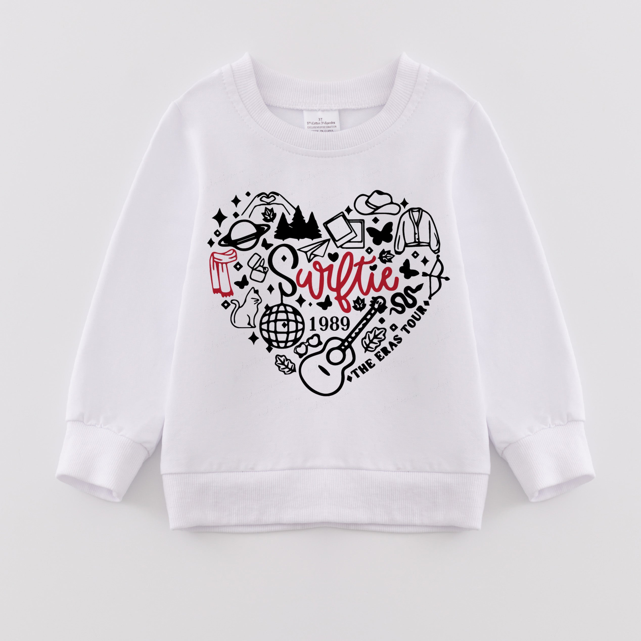 (Pre Order)Girls Fall Cartoon and TS Print Sweatshirt