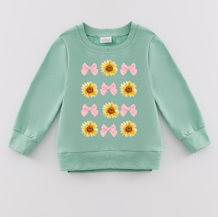 (Pre Order)Girls Fall Farm Print Sweatshirt