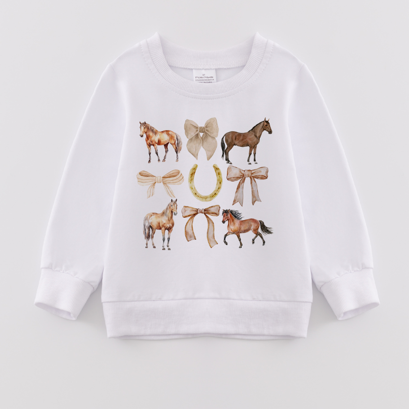 (Pre Order)Girls Fall Cowboy and Cartoon Print