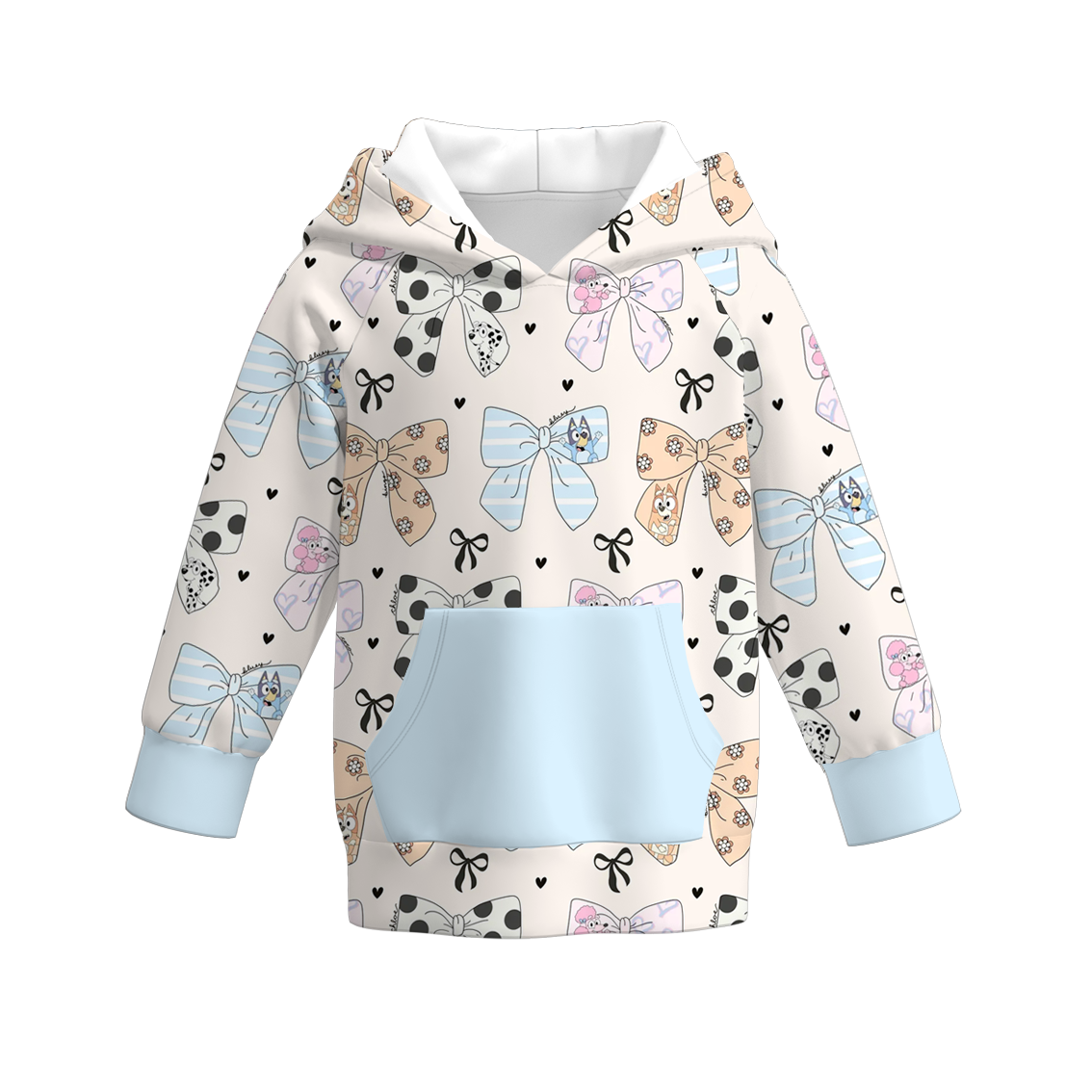 (Pre Order)Boys and Girls Valentine's Day Cute Cartoon Print Hoodie