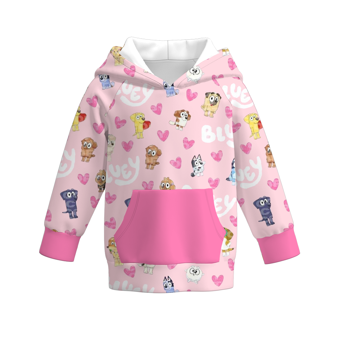 (Pre Order)Boys and Girls Valentine's Day Cute Cartoon Print Hoodie