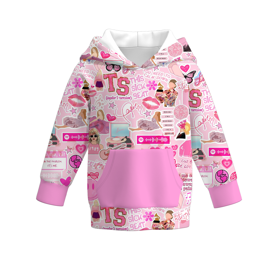 (Pre Order)Girls TS Print Milk Silk Hoodie