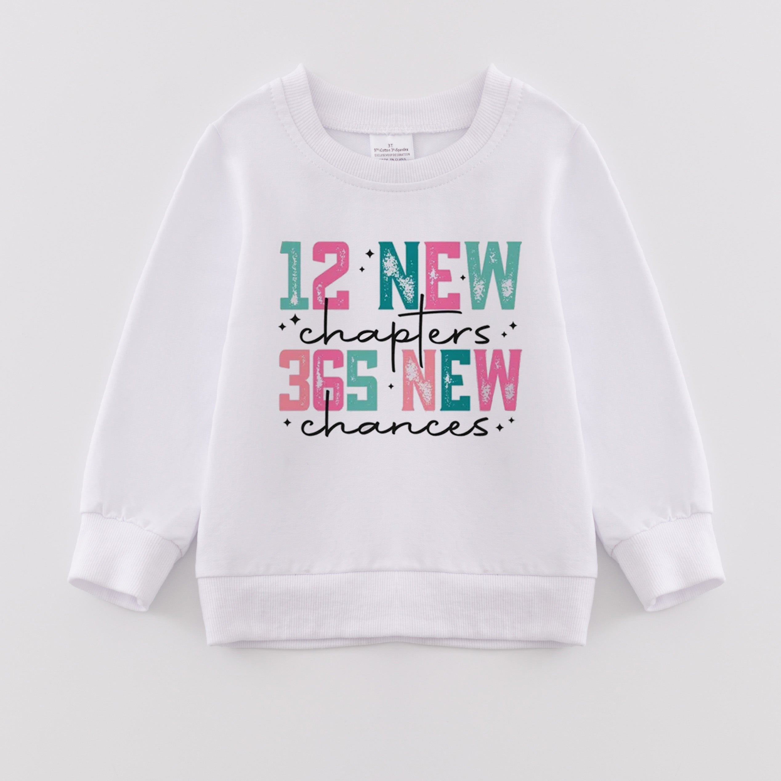 (Pre Order)Girls New Year Print Sweatshirt