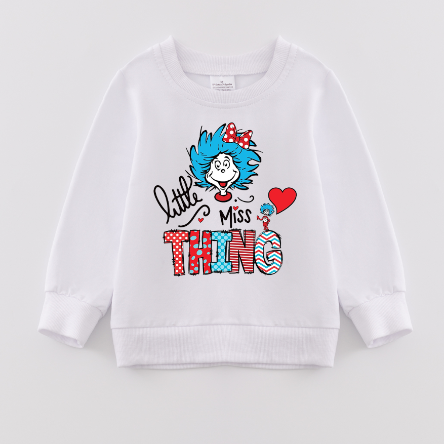 (Pre Order)Girls DR SEUSS Print Sweatshirt
