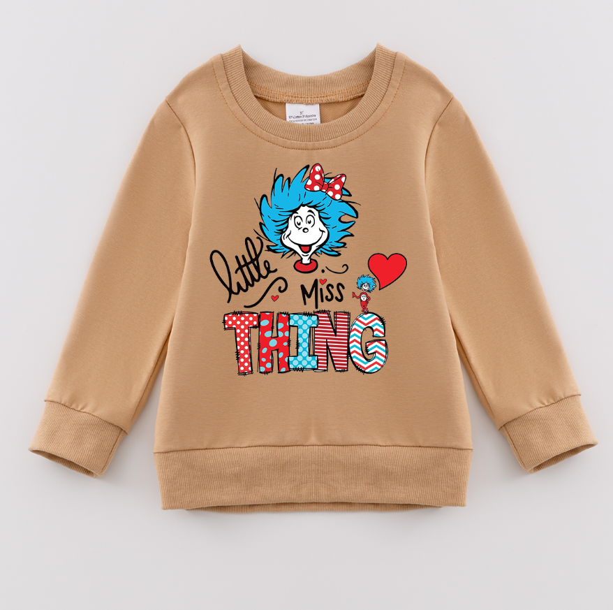 (Pre Order)Girls DR SEUSS Print Sweatshirt
