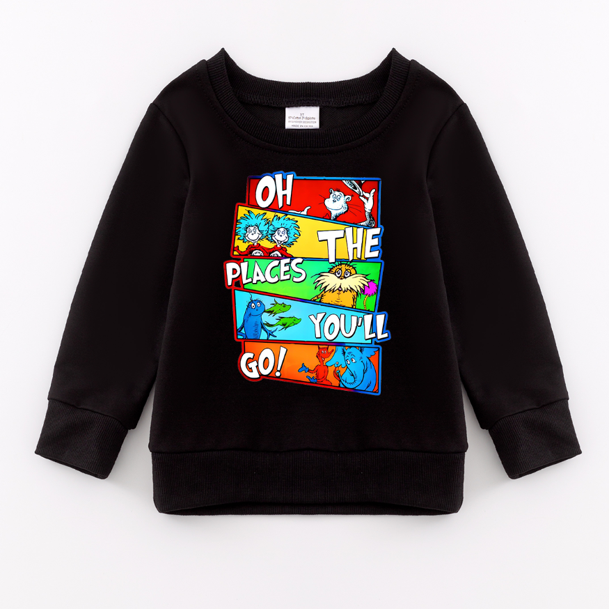 (Pre Order)Girls DR SEUSS Print Sweatshirt