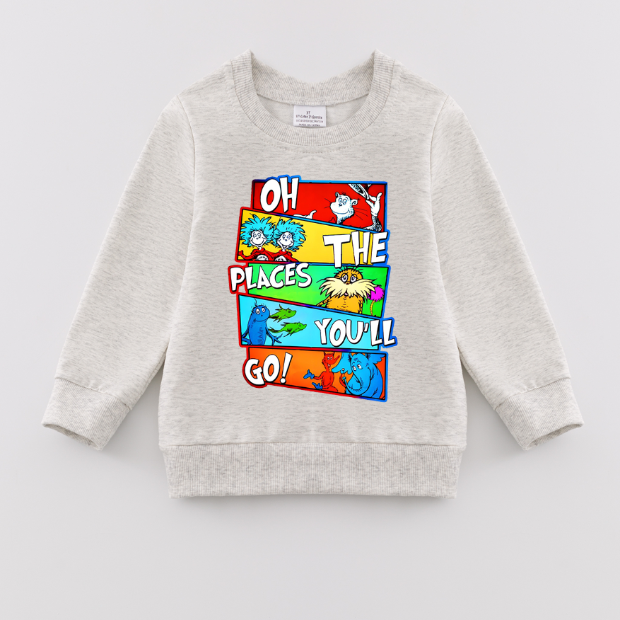 (Pre Order)Girls DR SEUSS Print Sweatshirt