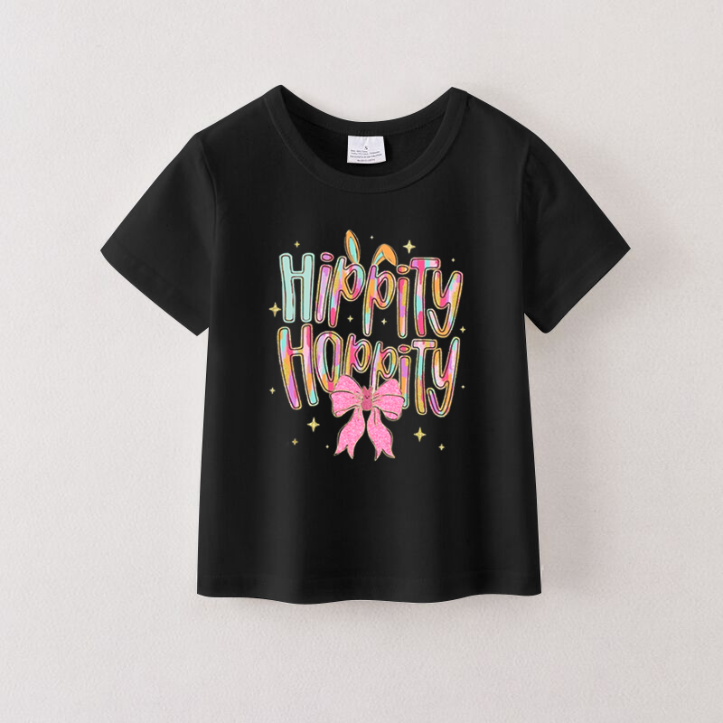 (Pre Order)Girls Easter Bunny Print T-shirt