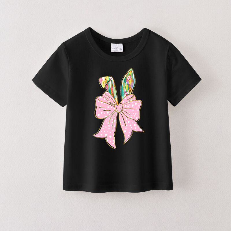 (Pre Order)Girls Easter Bunny Print T-shirt