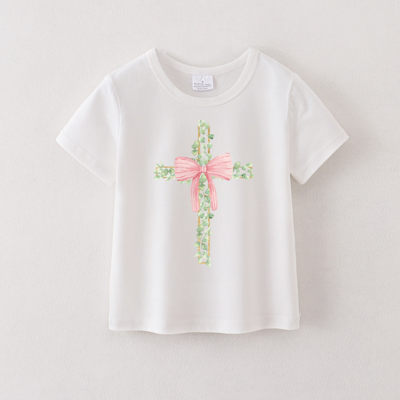 (Pre Order)Girls Easter Bunny Print T-shirt