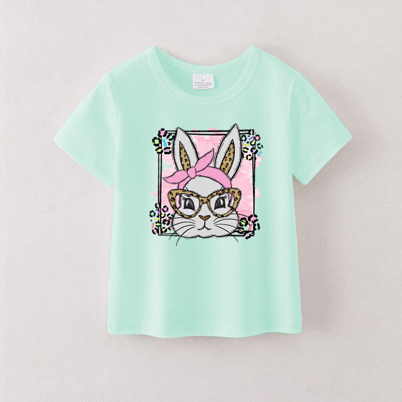 (Pre Order)Girls Easter Bunny Print T-shirt