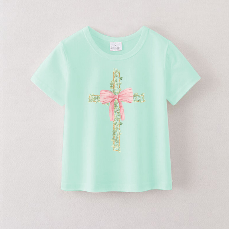 (Pre Order)Girls Easter Bunny Print T-shirt