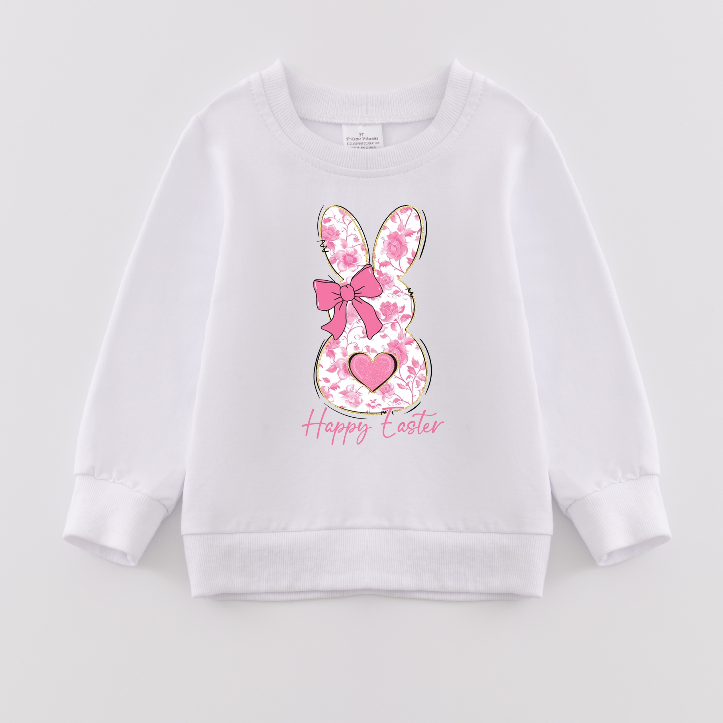 (Pre Order)Mommy and Me Easter Bunny Print Sweatshirt