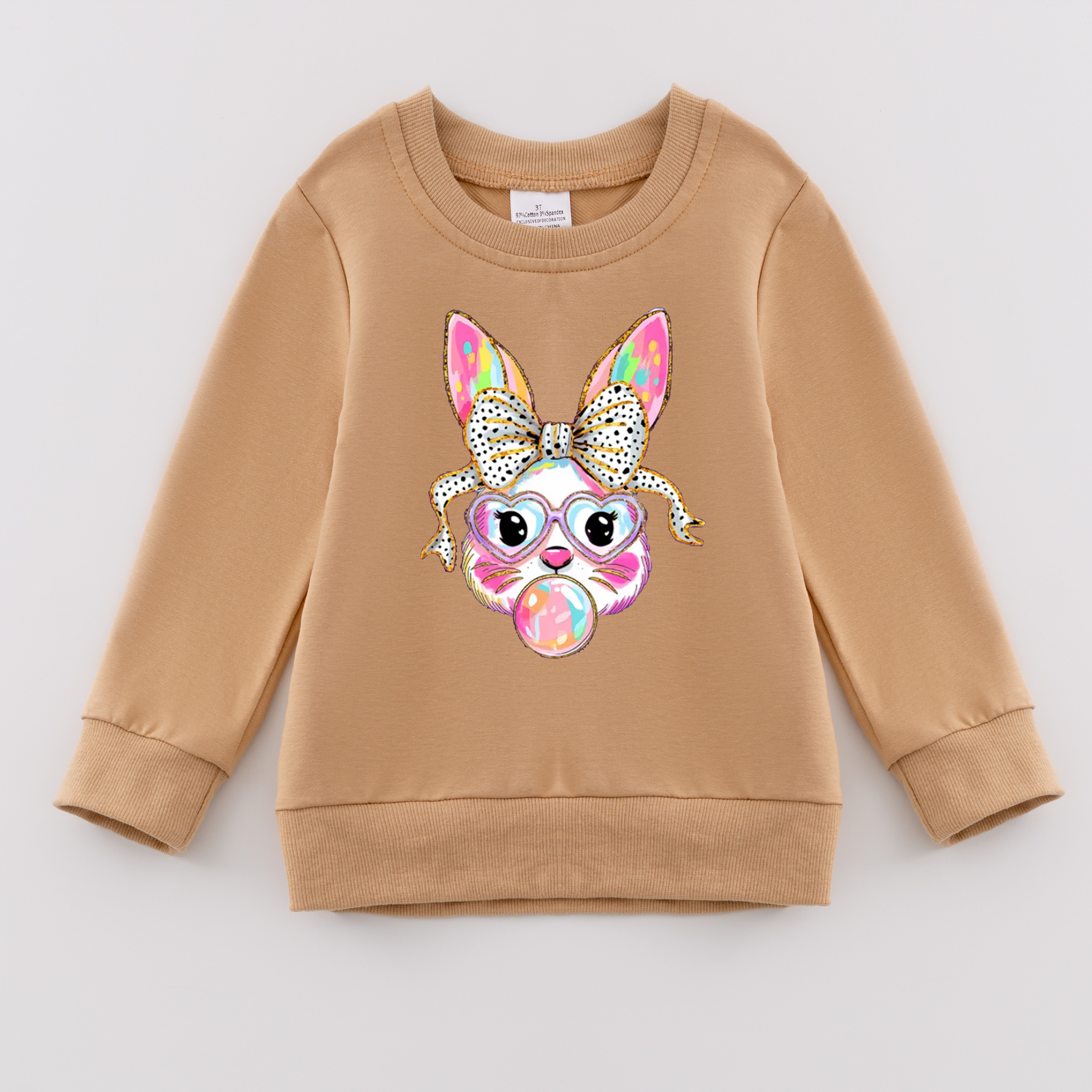 (Pre Order)Mommy and Me Easter Bunny Print Sweatshirt