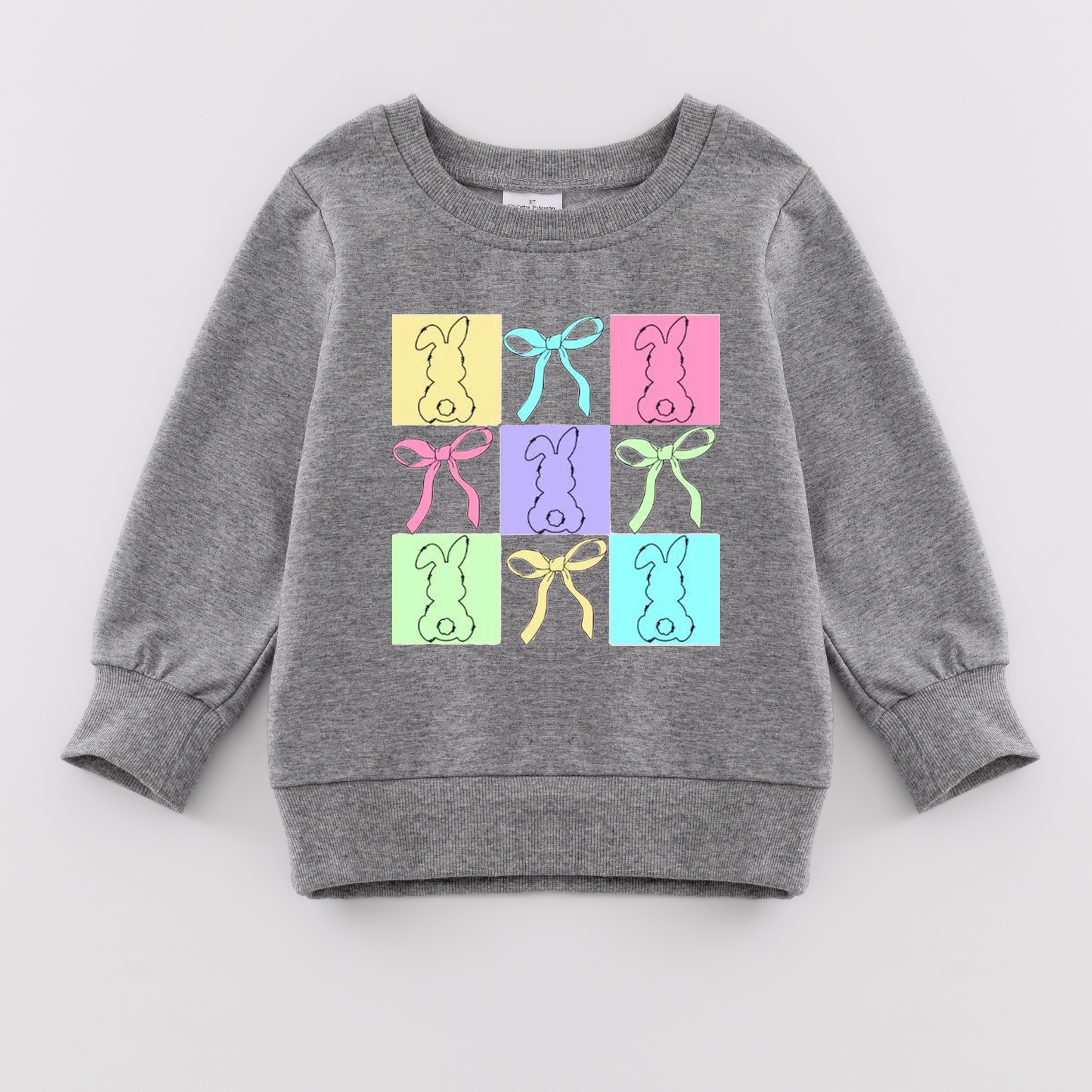 (Pre Order)Mommy and Me Easter Bunny Print Sweatshirt