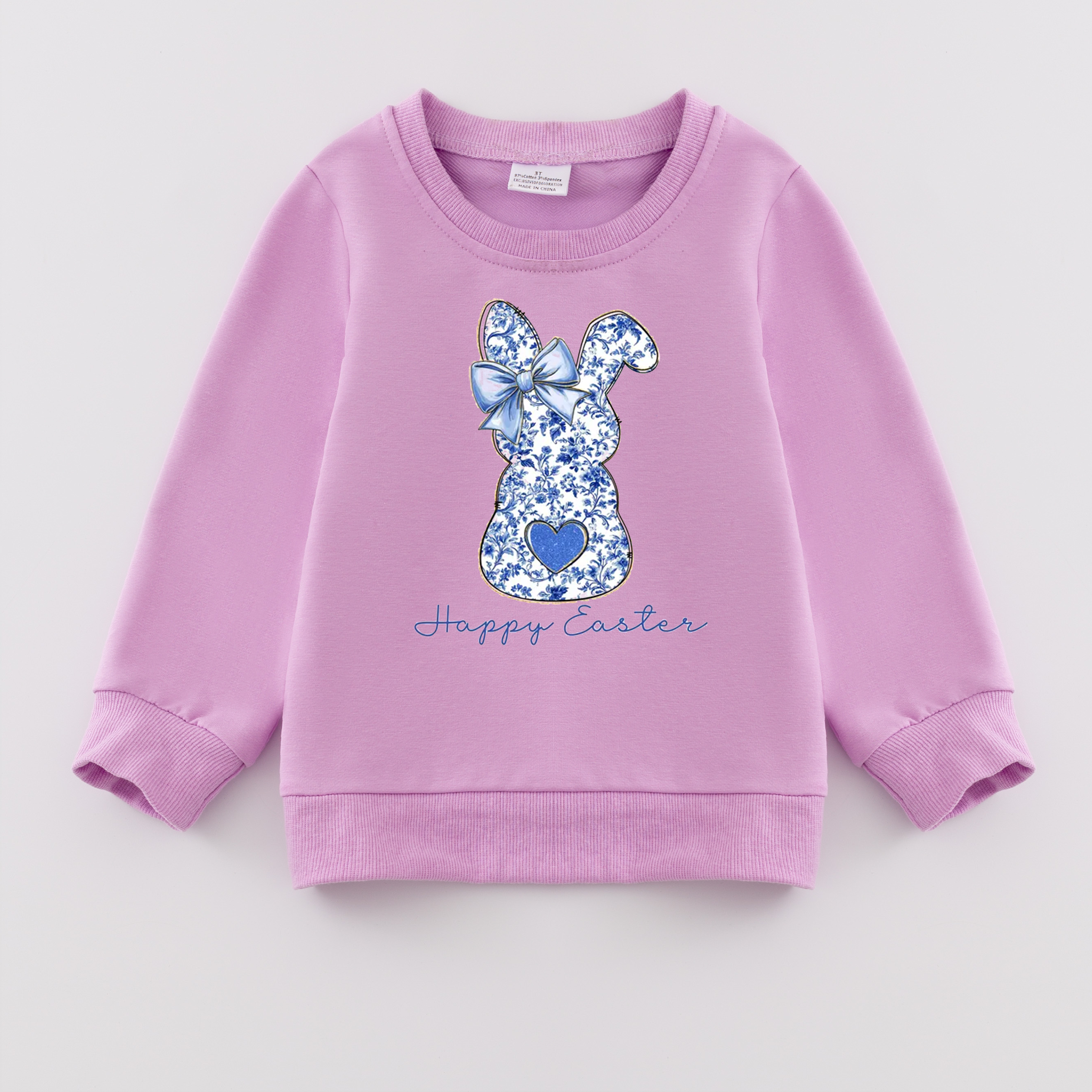 (Pre Order)Girls Easter Bunny Print Sweatshirt