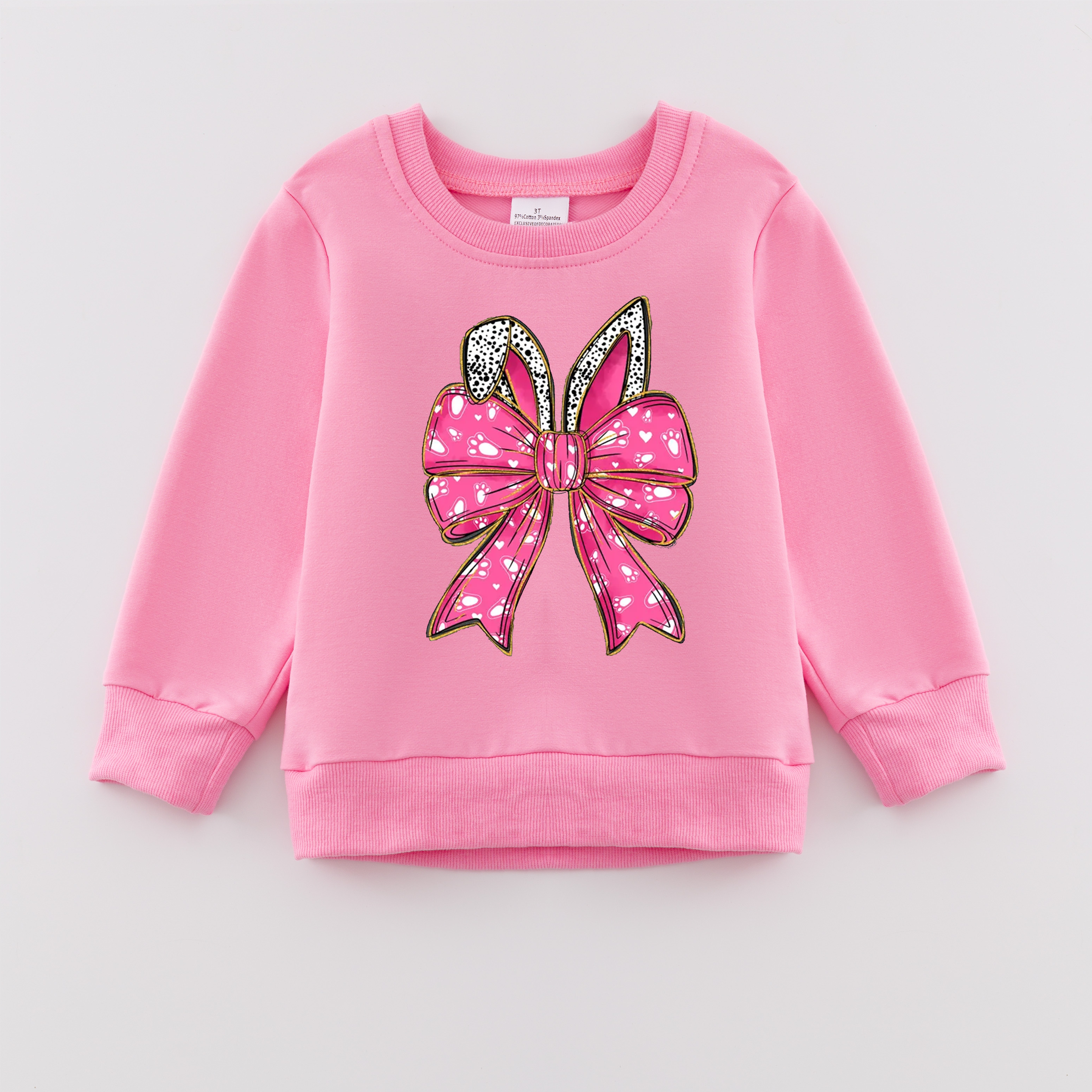 (Pre Order)Girls Easter Bunny Print Sweatshirt