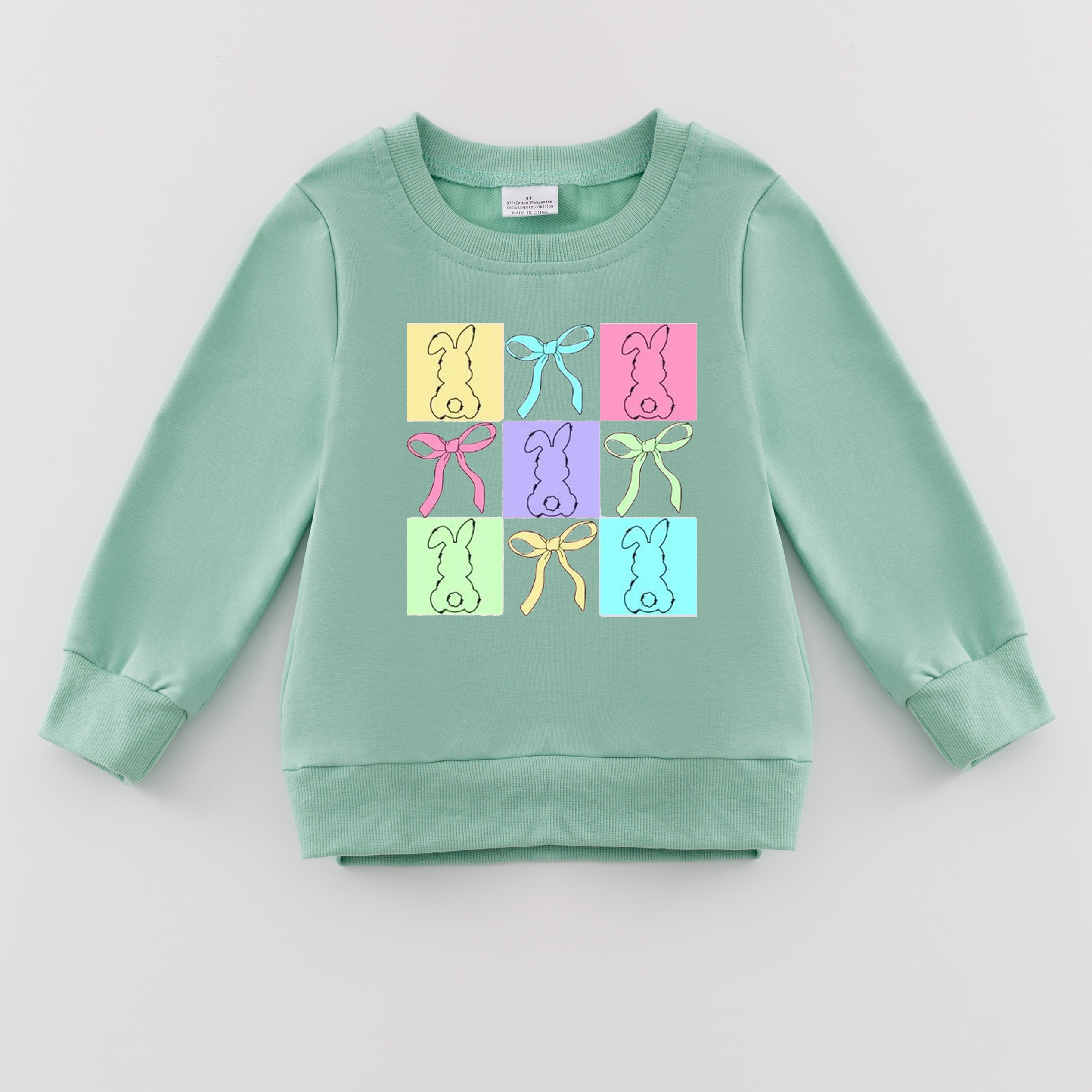 (Pre Order)Girls Easter Bunny Print Sweatshirt