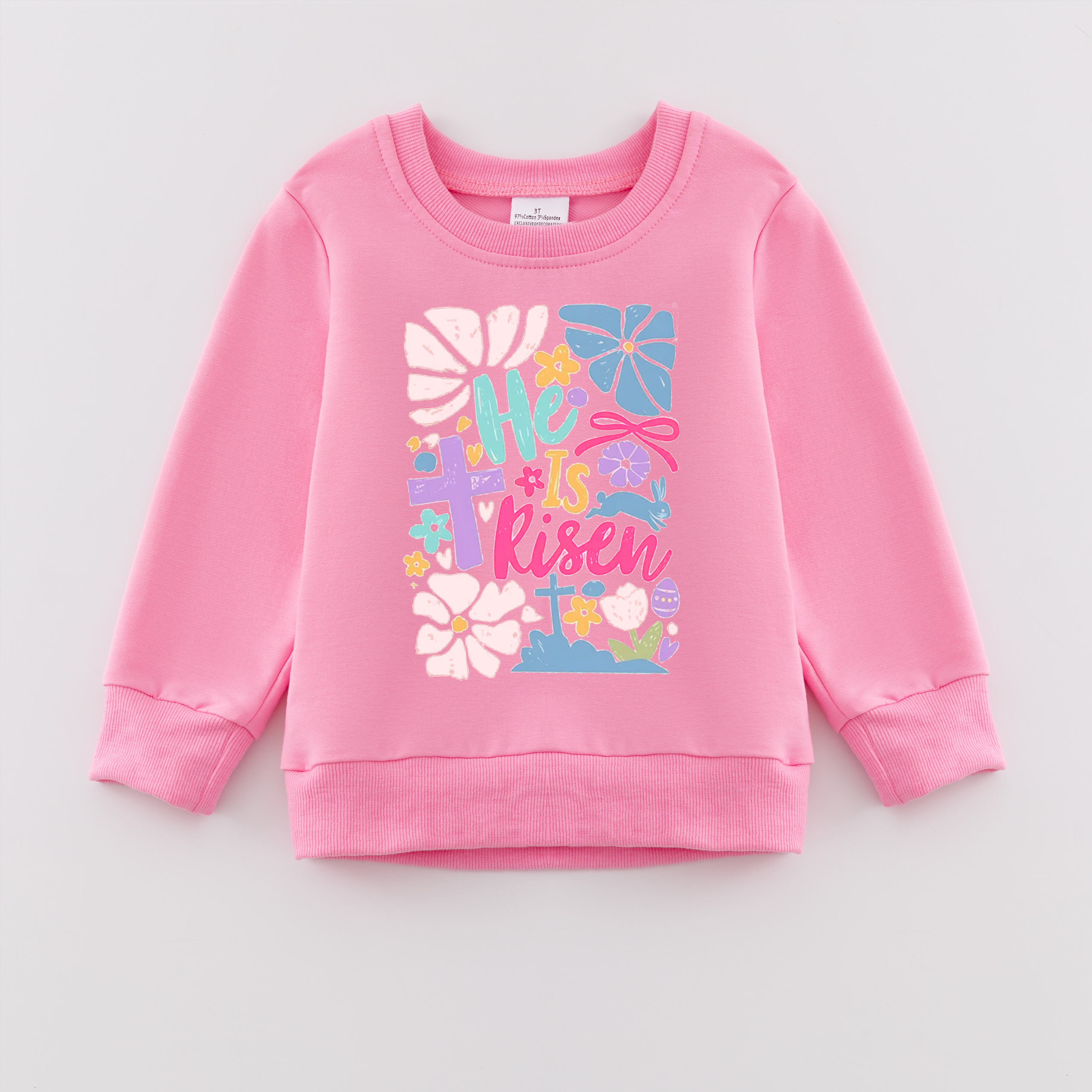 (Pre Order)Girls Easter Bunny Print Sweatshirt