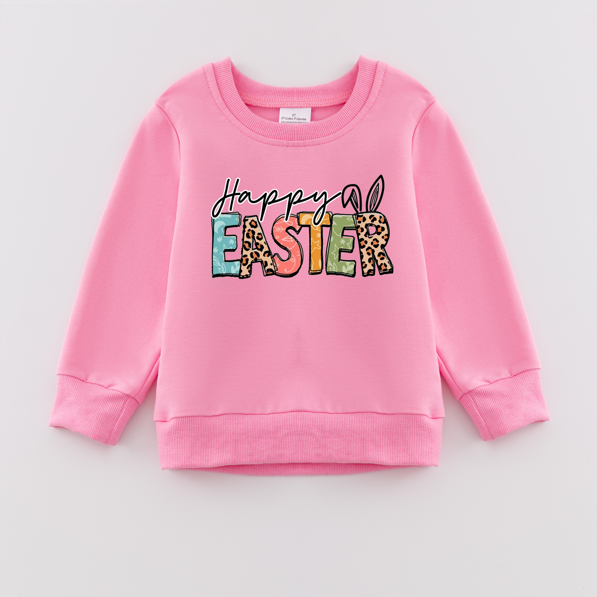 (Pre Order)Girls Easter Bunny Print Sweatshirt