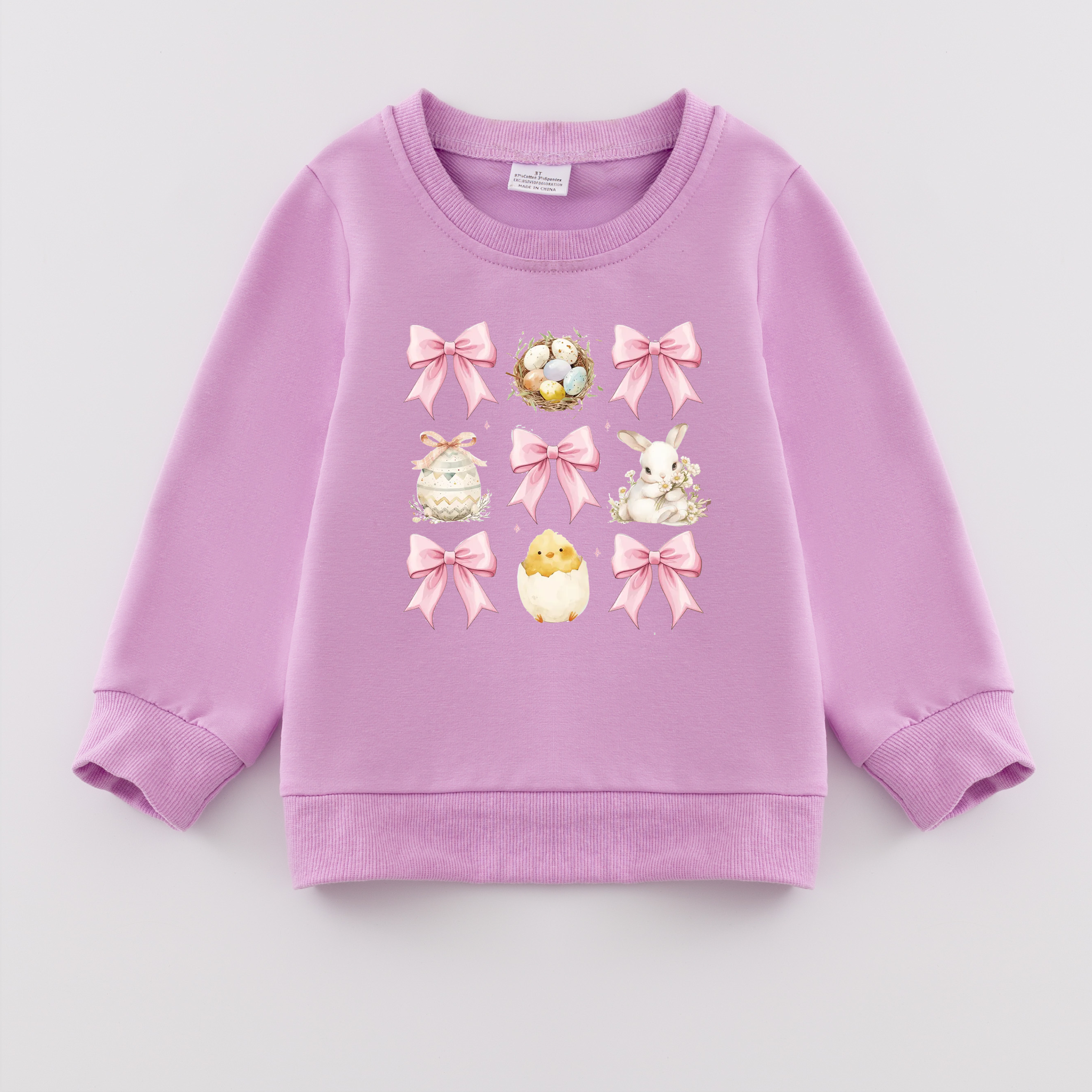 (Pre Order)Girls Easter Bunny Print Sweatshirt