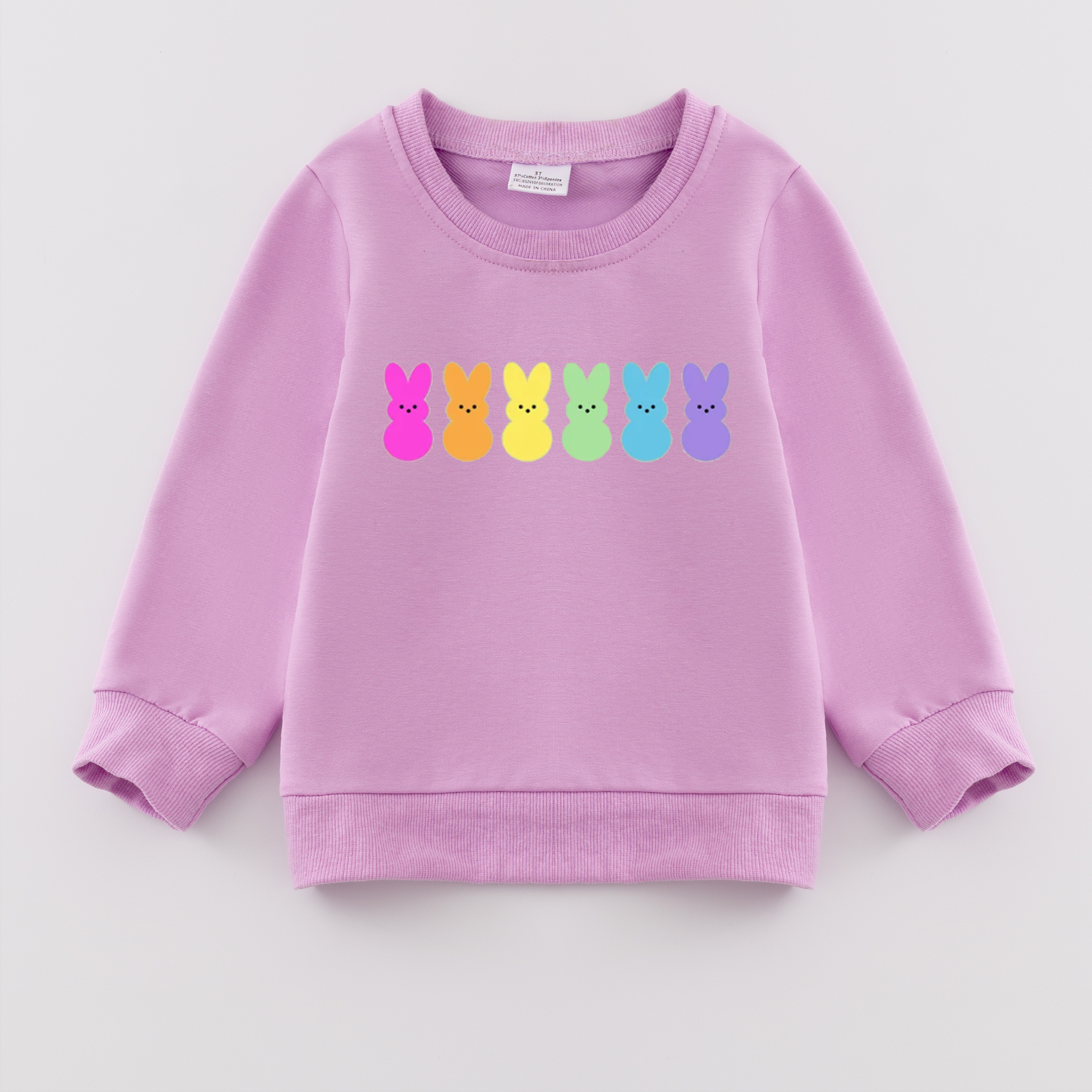 (Pre Order)Girls Easter Bunny Print Sweatshirt