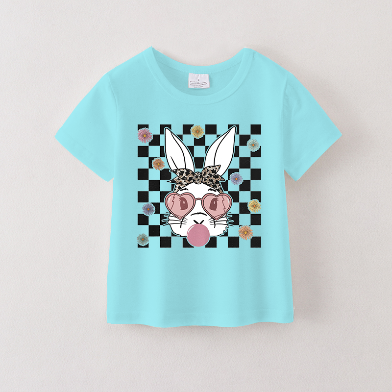 (Pre Order)Girls Easter Cartoon Print T-shirt