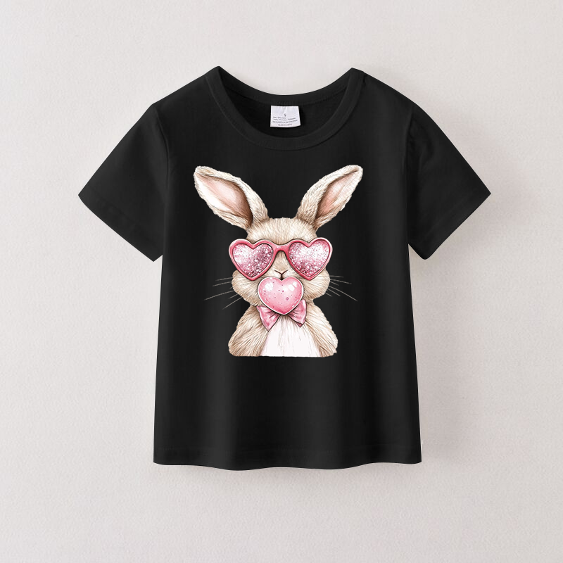 (Pre Order)Girls Easter Cartoon Print T-shirt