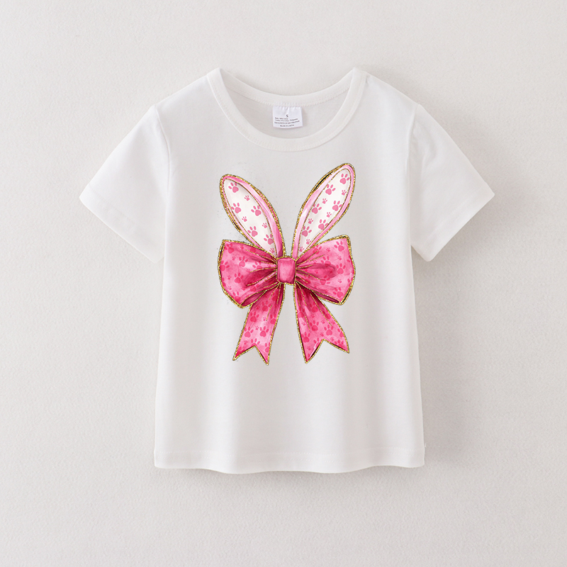 (Pre Order)Girls Easter Cartoon Print T-shirt