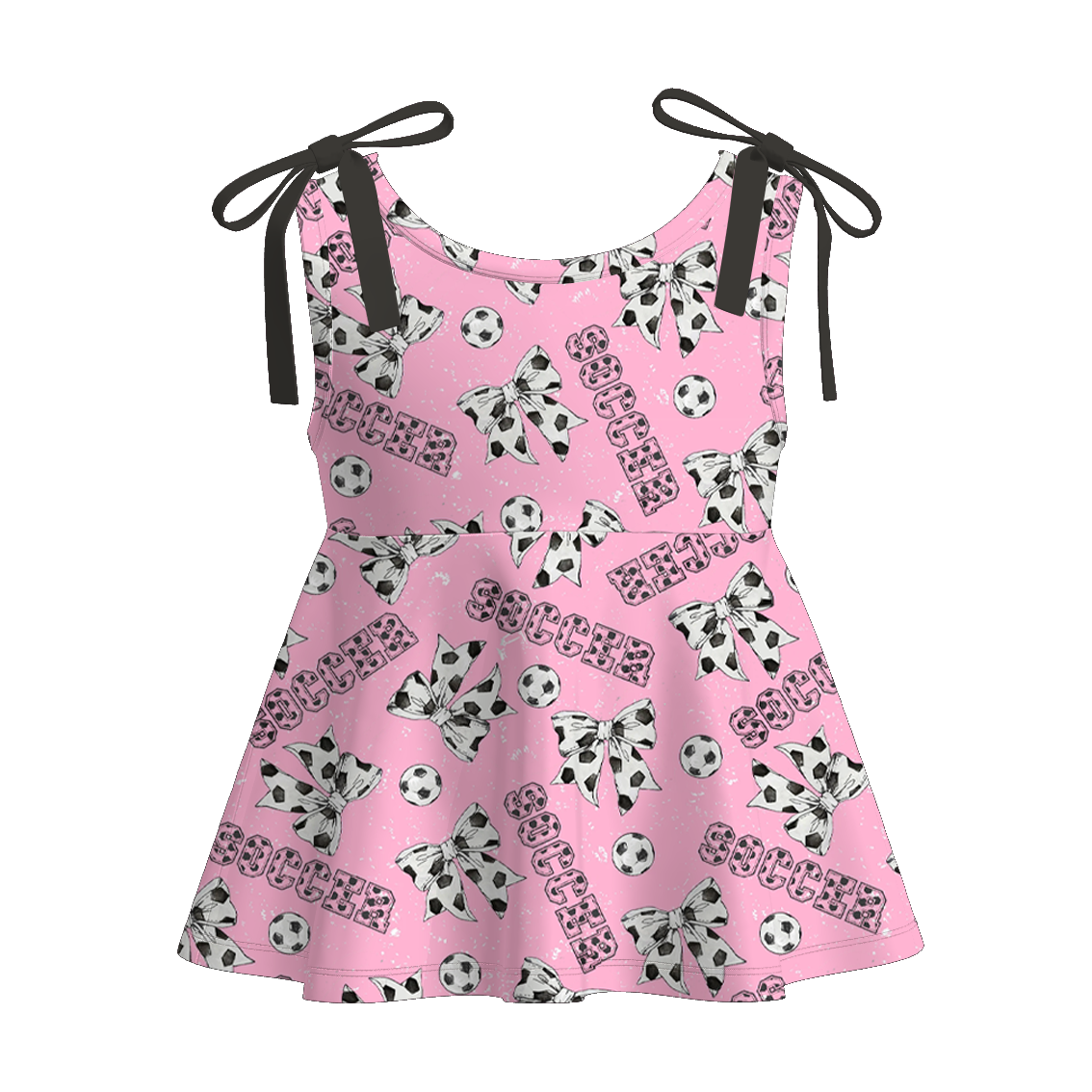 (Pre Order)Girls Spring and Summer Soccer Print Top