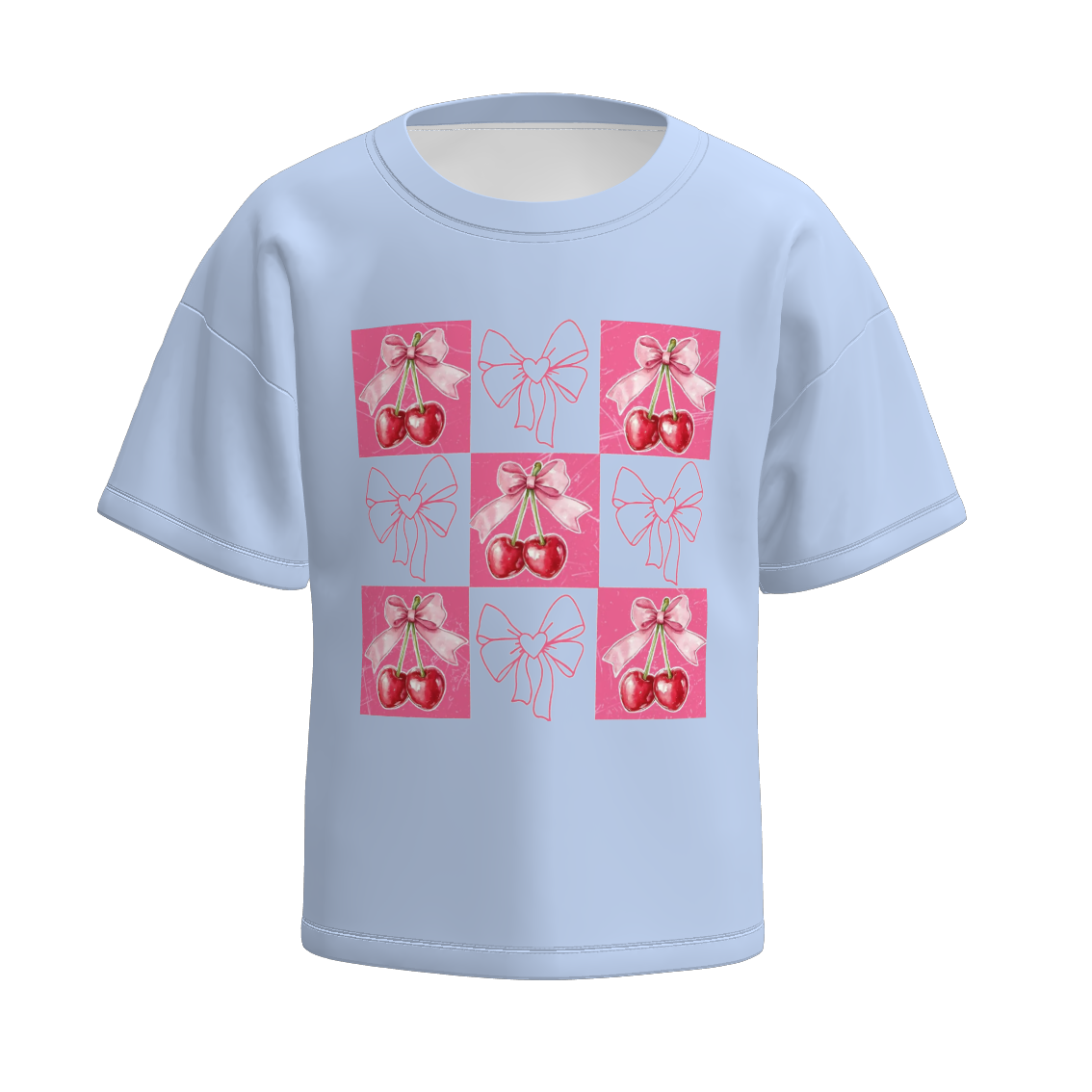 (Pre Order)Girls Spring and Summer Cherry Print Top