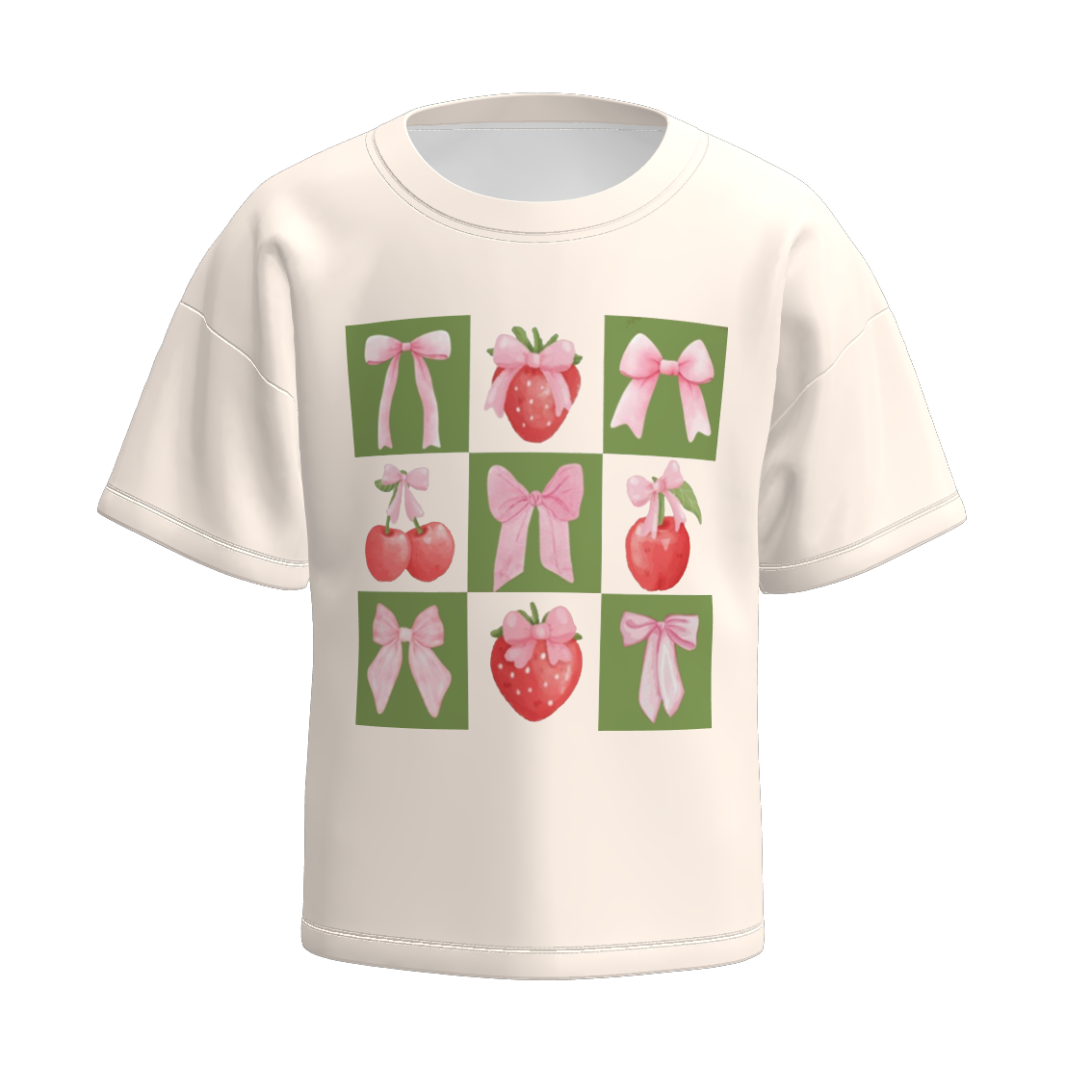 (Pre Order)Girls Spring and Summer Cherry Print Top