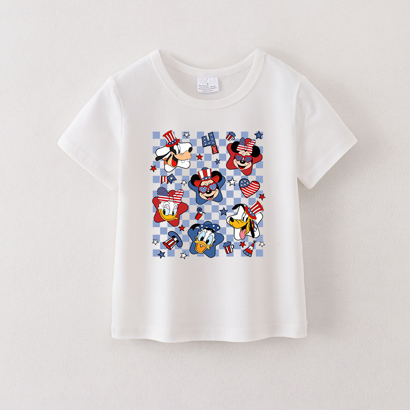 (Pre Order)Girls Patriotic Print Top