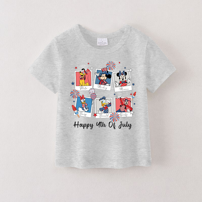 (Pre Order)Girls Patriotic Print Top
