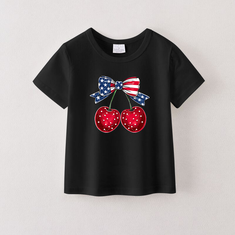 (Pre Order)Girls Patriotic Print Top